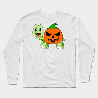 Turtle Halloween Pumpkin Long Sleeve T-Shirt